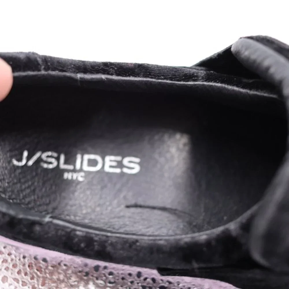 Jslides Velvet Black Bow Velour Platform Slides 9 Annabell